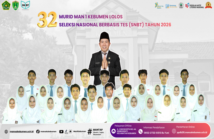 Sempurnakan Jejak Prestasi 32 Ksatria MAN 1 Kebumen Sukses Melenggang ke PTN Favorit Lewat Jalur SNBT